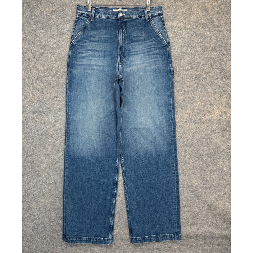 Mother Superior Stud Finder Sneak Jeans Women 30 Loose High Rise Relaxed Team